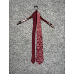 Royal Burgundy Silk Textured Shibori Pattern Necktie Mens Wide Silk Tie